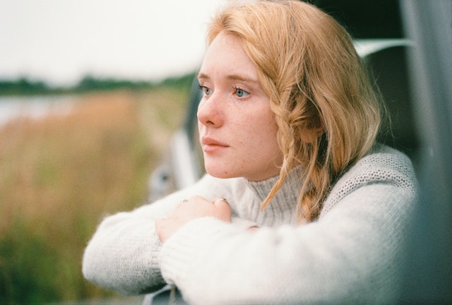 girl thinking about her emotions