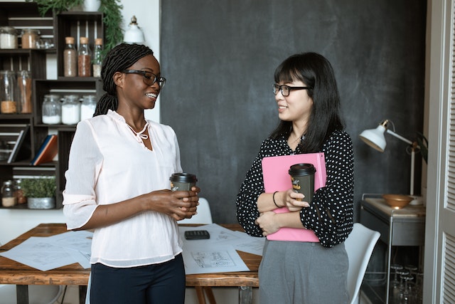 two women in interview