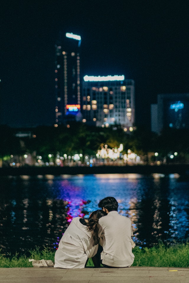 time together couple on beach