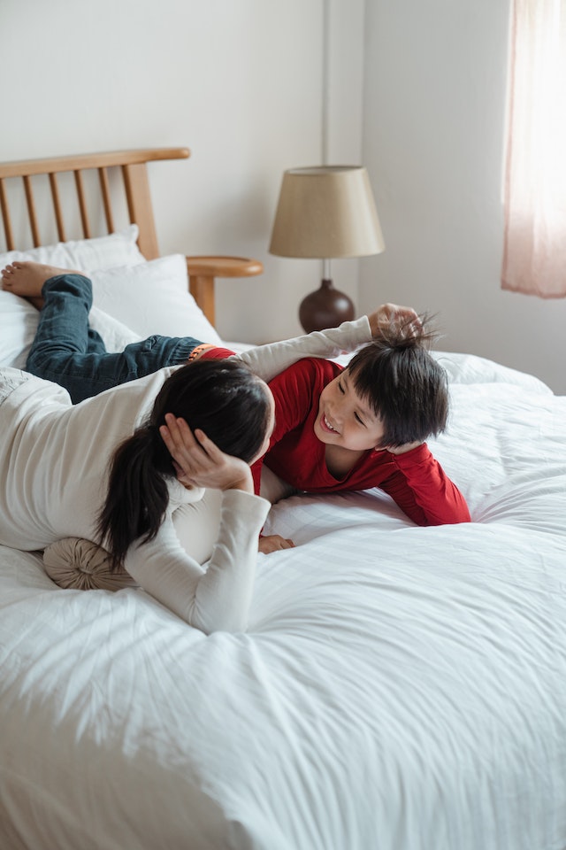 parent talking to child