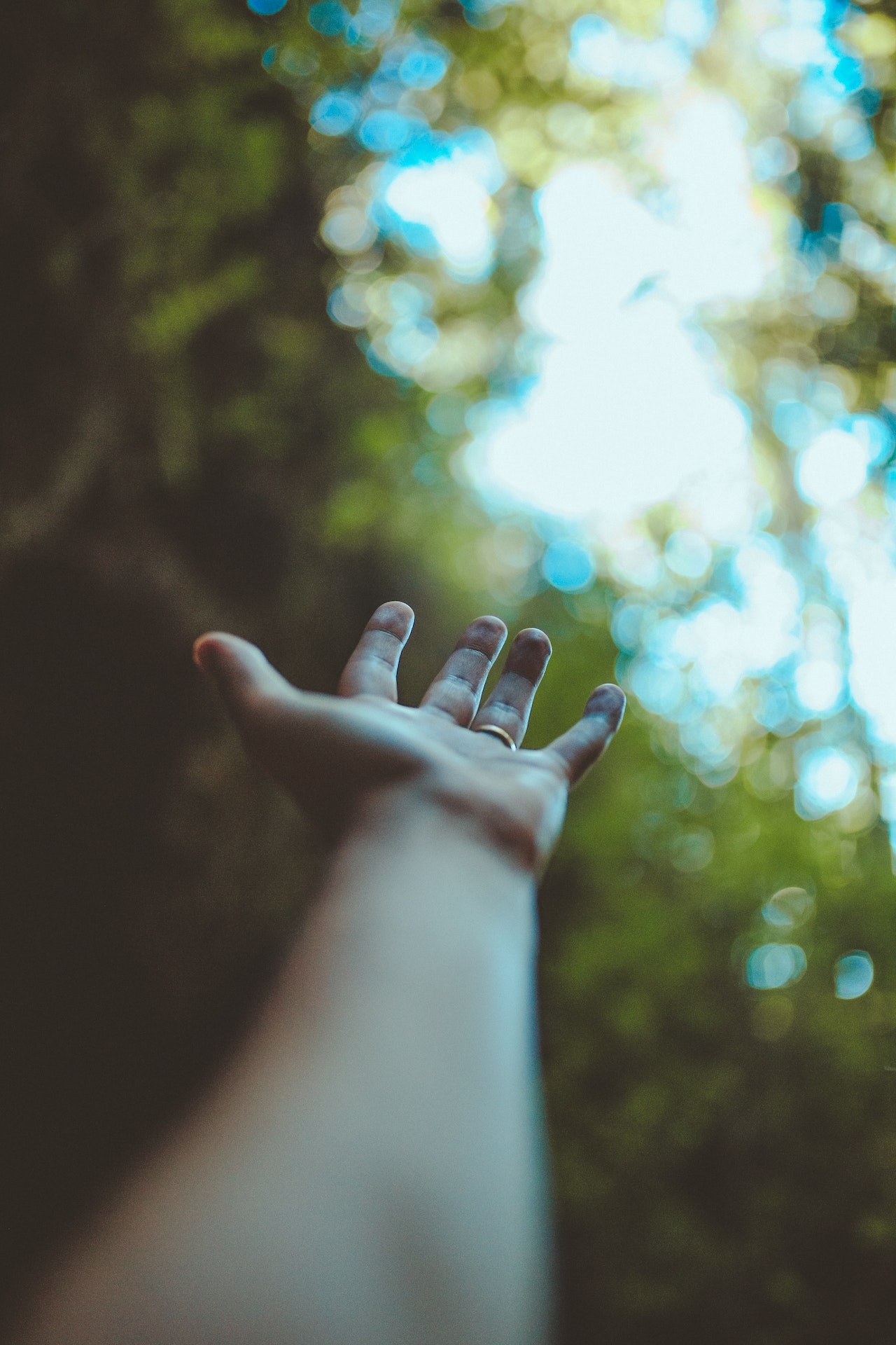 hand reaching out for hope